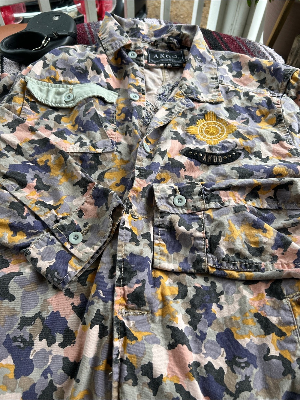 Vintage akoo camo horse w/wings jacket